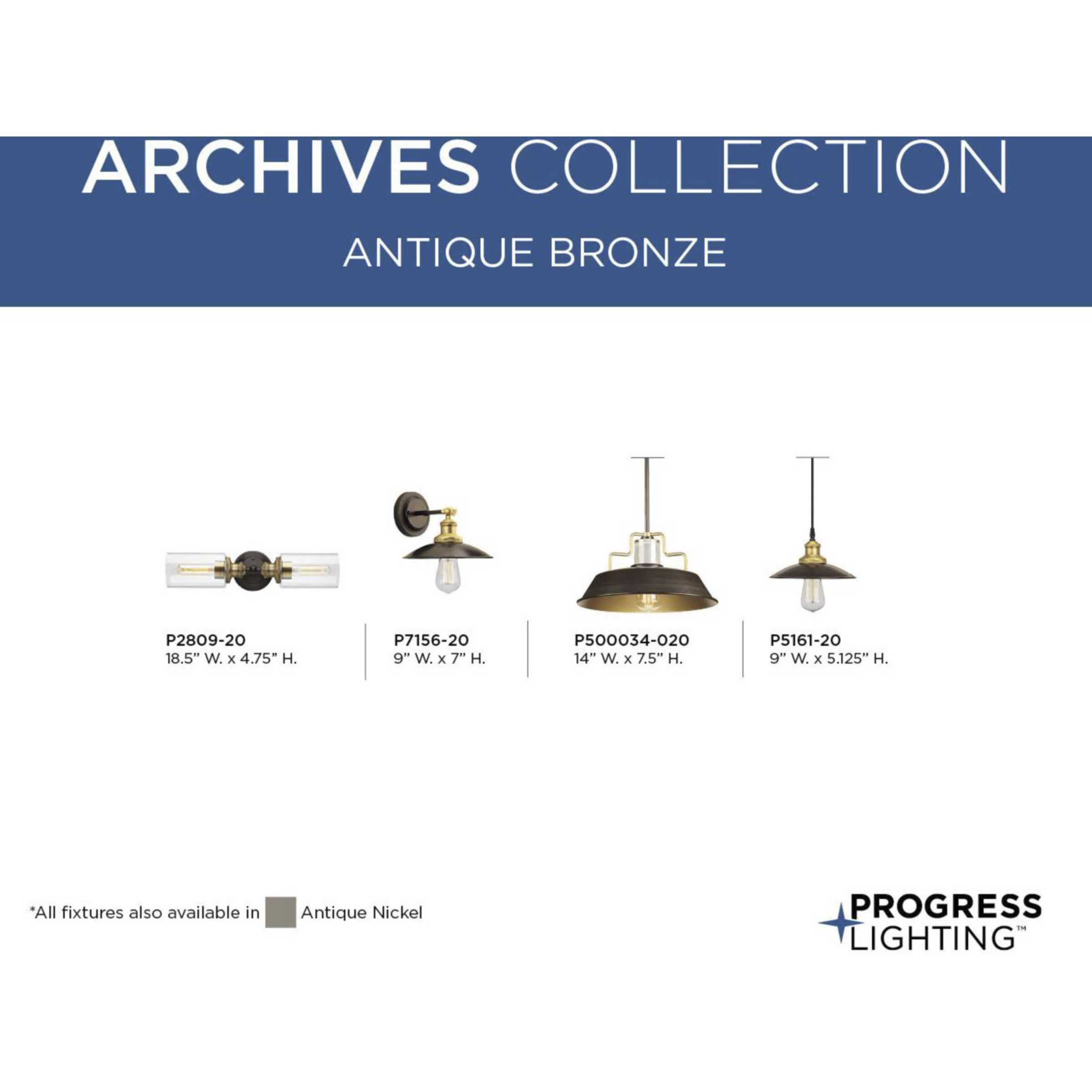 Archives 1 Light 9 inch Antique Bronze Mini-Pendant Ceiling Light